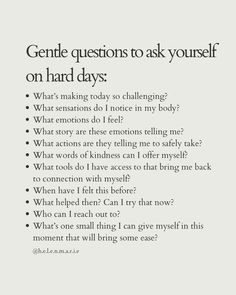 Questions To Ask Yourself, Self Care Bullet Journal, Writing Therapy, Get My Life Together, Journal Writing Prompts, Hard Days