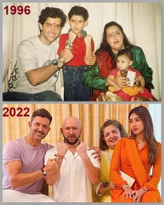 the same photo as before and after being changed to include an image of family members