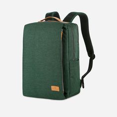 Nordace_Siena_Green_25 Square Backpack With Adjustable Strap For Travel, Rectangular Laptop Backpack, Rectangular Backpack For Daily Use, Square Backpack For Daily Use, Casual Green Rectangular Laptop Bag, Green Rectangular Laptop Bag For On-the-go, Rectangular Backpack With Adjustable Strap, Casual Green Laptop Backpack, Casual Green Rectangular Backpack