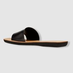 $550 Jil Sander Women's Black Agnellato Calf Leather Flat Sandal Shoes Size 39.5 | eBay Black Open Toe Sandals With Leather Lining, Classic Leather Slides For Vacation, Black Slides With Leather Sole For Vacation, Black Casual Sandals With Leather Lining, Casual Black Sandals With Leather Lining, Classic Slide Sandals With Leather Lining, Black Leather Open Toe Slides, Black Leather Sole Slides For Summer, Black Open Toe Slides With Leather Lining