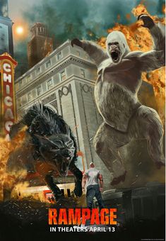 a movie poster for the film rampage