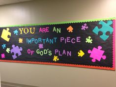 a sign that says you are an important piece of god's plan on the wall