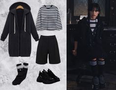 Wendsday Style, Wednesday Addams Clothing Aesthetic, Wensday Clothes, Wensday Inspired Outfit, Wensday Outfit Ideas, Wendsday Outfits, Wensday Adams Outfits, Wendsday Adams Outfits, Wednesday Addams Outfit Aesthetic