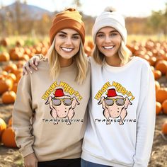 "Friendsgiving Sweatshirt, Thanksgiving Friends Shirt, Friendsgiving Shirt, Thanksgiving Shirt, Turkey Shirt, Friends Thanksgiving Shirt HOW TO ORDER 1) Select desired shirt type, size, and color. 2) Choose desired number (quantity) of shirts. 3) If required, enter personalization into the personalization text box. 4) Click \"Add to Cart.\" If you want multiple shirts, repeat steps 1 through 3 for each shirt. If not, you can complete the checkout process. Handling time is typically 1-3 business days.  We don't accept RETURNS or EXCHANGES, but if there is something wrong with your order please message us so I can help you. We don't guarantee sending the same brand shirt shown in the listing. Washing Instructions! !Please wash inside out with warm water, And please don't put dryer.!" Friends Thanksgiving Shirt, Friends Turkey Head, Thanksgiving Friendsgiving, Thanksgiving Sweater, Friends Thanksgiving, Thanksgiving Fashion, Christmas Scarf, Turkey Shirts, Thanksgiving Shirts