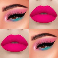 Festival Make Up, Rave Makeup, Creative Eye Makeup, Pink Makeup