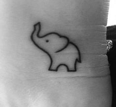 Little Elephant Tattoos, Simple Symbols, Small Trunk, 42 Tattoo, Tiny Elephant, Trendy Tattoo