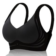 PRICES MAY VARY. ✔Made of durable compression fabric, back support bra prevents breast sagging, embraces your body well and deepens your cleavages while remaining super lightweight and breathable. ✔Wireless design and exclusive Natural shaping effect from womens wireless bra provide instant breast sculpting & contouring! 5D seamed cups & wide side wings directly compress the breast without leaving traces. ✔Back smoothing bra for women with a low back and extra-wide sides, It will give shape and Comfortable Bras With Support, Minimizer Bras, Comfy Bras, Smoothing Bra, Side Fat, Armpit Fat, Most Comfortable Bra, Bra For Women, Best Bras