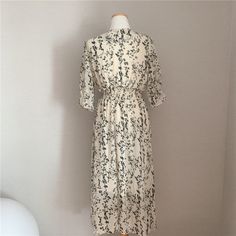 Material: Chiffon White V-neck Chiffon Summer Dress, Beige Chiffon Dress For Spring, White Floral Print V-neck Chiffon Dress, White Chiffon Midi Dress For Party, White Chiffon Dress For Garden Party, White Flowy Chiffon Summer Dress, White Casual Chiffon Dress For Spring, White Long Sleeve Chiffon Dress For Summer, White Flowy Long Sleeve Chiffon Dress