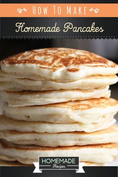 a stack of pancakes sitting on top of a white plate