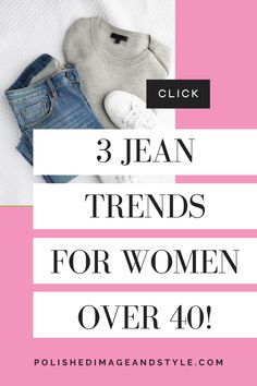 3 Jean Trends For Women Over 40 | Polished Image and Style | Update your look with 3 of the hottest jean trends that are appropriate for women over 40! Find out the tips to not look like a fashion victim (CLICK) #jeans #over40style #wardrobestaple Women Jeans Outfits, Cargo Jeans Outfit, Wardrobe Consultant, Jeans Outfit Women, Jeans Outfit Casual, Build A Wardrobe, Jean Trends, Hot Jeans, Fashion Victim