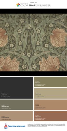 the color scheme for an art nouveau wallpaper