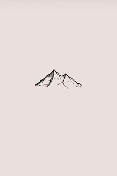 a black and white drawing of a mountain