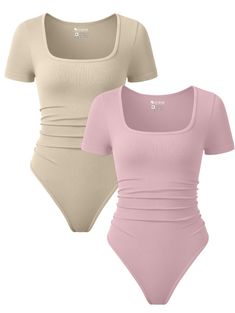 PRICES MAY VARY. Material - This short sleeve ruched bodysuits is made of 90% nylon,10% spandex. Llight weight, super soft and high-stretch fabric with a second-skin feel. Design - Going out bodysuits for women.waist ruched, slim fit, short sleeve, square neck, solid color. This bodysuits is the must-have item in wardrobe. Matching - Casual comfort bodysuits for women, matching with jacket, shorts, jeans, leggings, cargo pants or cardigan.Perfect for daily casual wear. Occassion - Basic bodysuit Girls Streetwear, Basic Bodysuit, Women Waist, Body Suit Outfits, Jeans Leggings, Basic Shirts, Stretch Shorts, Shorts Jeans, Womens Bodysuit