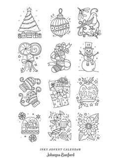 christmas coloring pages for adults and children to print on the wall or use as an applique