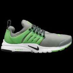 The Nike Presto Shoe Features A Stretchy Upper Mesh That Hugs Your Foot For Stability And A Molded Midfoot Cage. New With Box Product Details: Nike Air Presto Big Kids' Woman's Lifestyle Sneaker Stretch Mesh Upper For Breathable Molded Midfoot Cage Offers Lightweight Support One-Piece Foam Midsole Outsole With Flex Grooves Color: Light Smoke Grey/Black/Green 7y / Woman's 8.5 Green Running Shoes For Jogging With Round Toe, Green Running Shoes With Round Toe For Jogging, Green Running Shoes With Round Toe, Green Round Toe Running Shoes For Jogging, Nike Green Running Shoes With Round Toe, Green Slip-on Running Shoes With Boost Midsole, Presto Shoes, Nike Presto, Air Presto