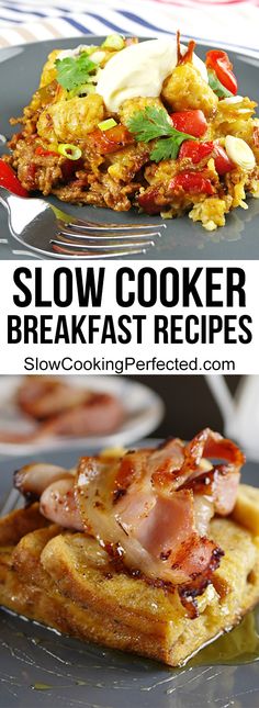 this is an image of slow cooker breakfast recipes