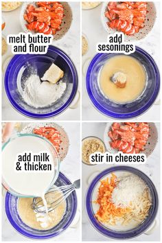 the steps to make shrimp and cheese soup