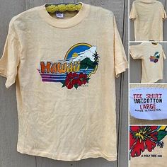 Vintage Hawaii T-Shirt C Poly Tees 1983 TEE SHIRT 100% corton large 1980s 80s | eBay Vintage Camp Shirt With Graphic Print, Vintage Graphic Print Camp Shirt With Relaxed Fit, 90s Style Camp Shirt With Graphic Print, 90s Graphic Print Camp Shirt With Short Sleeves, 90s Style Short Sleeve Camp Shirt With Graphic Print, Cotton Crew Neck Camp Shirt With Graphic Print, Retro Crew Neck Shirt With Vintage Print, 90s Style Cotton T-shirt With Vintage Print, Vintage Camp Shirt With Relaxed Fit For Streetwear