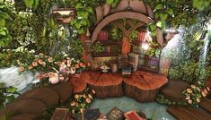 Cottage Core Interior, Custom Closet Organization, Ffxiv Housing, Witch Room, Jungle House, Housing Design, Forest Cottage