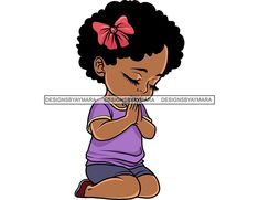 Praying Kneeling, Woman Turban, Afro Puff, Teacher Worksheets, Afro Women, Purple Top, Eps Vector, Black Kids