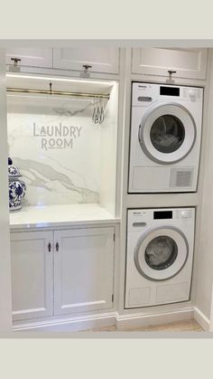 the laundry room is clean and ready for us to use in its new owner's home