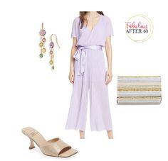 Pastel Jumpsuit, Old Lady Fashion, Neutral Color Shoes, Figure Flattering Dresses, Culotte Jumpsuit, Nude Sandals, Mixed Emotions