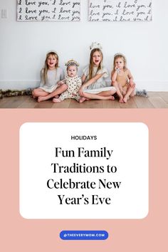 Make your New Year’s Eve extra special with these fun and simple family traditions. New Year’s Eve Traditions With Kids, New Year’s Day Traditions, New Years Eve Family Photoshoot, New Year’s Eve Family Traditions, New Year Traditions, Family New Years Eve, New Years Eve Traditions