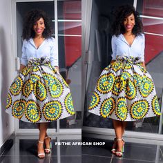 Hey, I found this really awesome Etsy listing at https://www.etsy.com/listing/183724433/new-crystal-midi-skirt-with-bow-tie Nubian Fashion, Nigerian Clothes, Nubian Style, Global Boho, Ankara Skirts, Skirt With Bow, African Chic, African Print Skirt, Ankara Designs