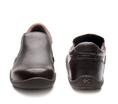 Timeless leather slip-on equipped for all-day comfort. Transcend trends with a timeless classic in luxurious leather. Dual side elastic panels and a relaxed fit make KIVI easy to slip on and get out the door quickly. KIVI supports every step, so you can stay comfortable from work to travel. | Timeless Style: From airport security to ancient cobblestones, KIVI feels at home wherever you travel thanks to a classic silhouette. Enjoy luxurious leather in a style staple that adds a touch of class to any outfit. Unmatched Heel Support. Like every pair of KURUs, KIVI comes complete with our patented KURUSOLE technology to protect and cushion your body. This ergonomic design dynamically flexes with each step to hug your heels and support your arches, so you can keep moving comfortably. Heel-to-Toe Kuru Shoes, Mens Slip On Shoes, Casual Slip On Shoes, Espresso Brown, Mens Leather Boots, Heel Pain, Wide Shoes, Foot Pain, John Varvatos