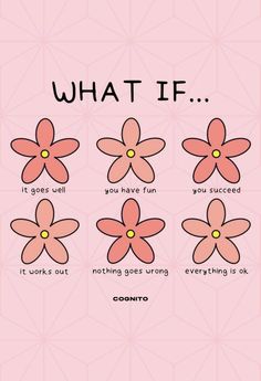 flowers with the words what if? and four different ways to say them in each language