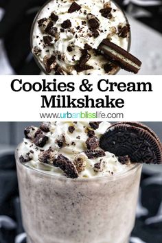 Diy Milkshakes With Ice Cream, Cookie And Cream Milkshake Recipe, Cookies And Cream Milkshake Recipe, Chick Fil A Milkshake, Chick Fil A Cookies, Cookies And Cream Shake, Ninja Products, Milkshake Cookies, Donut Business