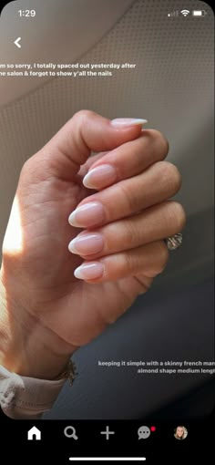 Nails For Surgery, Maternity Picture Nails, Bubble Bath Nails With White Tips, Maternity Photo Shoot Nails, Postpartum Nails, American Manicure Almond Nails, Sheer White French Tip Nails, Oval French Tip Nails With Pearl, Labor Nails Mom