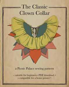 the classic clown collar pattern is featured in this book