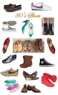 80s Fashion Guide, Shoes 80s Style, 80s Fashion Essentials, Nike 80s Shoes, Popular 80s Things, 80s Nike Shoes, 80’s Shoes, Shoes In The 80s, 80s Fashion Shoes