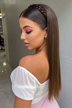 Down Hairstyles For Long Hair, Up Dos For Prom, Simple Prom Hair, Birthday Hairstyles, Up Dos, Elegant Wedding Hair, Prom Updos