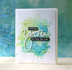 a card with the words wishing you're the best day ever written on it