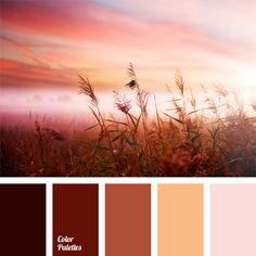 the color palette is red, brown and pink