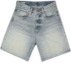 Medium Wash Five-pocket Jean Shorts, Medium Wash Jean Shorts With Five Pockets, Medium Wash Shorts With Five Pockets, Denim Jeans With Belt Loops And Short Legs, Medium Wash Rigid Denim Shorts, Washed Blue Shorts With Five Pockets, Classic Five Pockets Short Length Shorts, Classic Shorts With Five Pockets, Washed Blue Jean Shorts