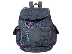 Kipling City Pack Small Backpack - Backpack Bags : Dream Flower : The Kipling City Pack Mini is the perfect sized bag for minimal travel or storage. Its multi-pocketed design creates more storage inside and out! Multi-pocket construction features one exterior zip pocket and one internal. Magnetic snap button and zip closure. Exterior features two snap button pockets and one drawstring pocket. Adjustable shoulder straps for a custom fit. Constructed of 100% polyamide with a polyester lining. Impo Daily Use Backpack With Pockets And Flap, Daily Use Flap Backpack With Pockets, Daily Use Backpack With Flap And Pockets, Versatile School Bags With Functional Pockets, Trendy Travel Bags With Side Pockets, Multifunctional Travel Bag With Multiple Pockets, Everyday Use Backpack With Pockets And Flap, Travel Shoulder Backpack With Pockets, Functional Travel Bag With Flap