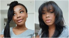 Fox Cut Hairstyle, Wolf Cut On Black Women, Diy Wolf Cut Hair, Wolf Cut Black Women, Black Hair Wolf Cut, Wolf Cut Wig, Wigs Styles, Diy Tiktok, Bang Wig