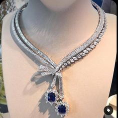 Vancleefarpels Necklace, Blue Sapphire Earrings, Diamond Bracelet Design, Fancy Jewelry Necklace, Diamond Necklace Designs