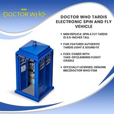 the doctor who tardiss electronic spin and fly vehicle is shown in this advertisement