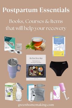 books, courses and items that will help you recovery from postpartum essentials