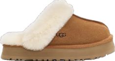 Suede upper Sheepskin collar 10mm sheepskin lining 10mm sheepskin insole EVA outsole Textile binding made from 100% recycled polyester fibers 1" platform height Woven label with UGG® logo on insole, Heat-embossed UGG® logo Disco Style, Flowy Midi Dress, Clog Slippers, Suede Slippers, Platform Clogs, Ugg Slippers, Sheepskin Boots, Platform Slippers, Woven Labels