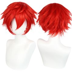 PRICES MAY VARY. ♥♥Real Design of Wig as Same as the Anime Character:All Style of our short wig cosplay Are Designed by Our Professional Cosplayer & Designer. We Have over 10 Years Design Experience & Cooperated with Comic Con ♥♥Adjustable Cap Size for All Head Circumference:men's wigs costume are Designed with 2 adjustable straps , 2 Hooks & Soft Breathable Material Structure.Adjust Red boy wig Size from Small to Medium to Large.No Worry about Size. ♥♥Easily Styled by Your Need: Our Wigs are Ma Short Red Wig, Red Curly Wig, Red Cosplay, Red Wig, Party Wig, Mens Wigs, Men's Wigs, Red Costume, Christmas Event