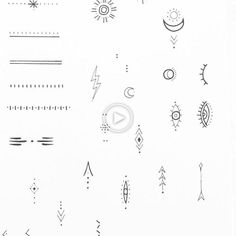 an image of different tattoos on a white background