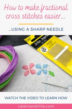 the instructions for how to make crochet cross stitchs easier using sharp needle