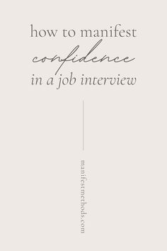 the words how to manifit an appliance in a job interview on a white background