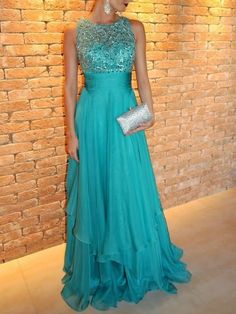 A-Line Evening Gown Elegant Dress Formal Wedding Guest Sweep / Brush Train Sleeveless Jewel Neck Chiffon with Rhinestone 2024 2024 - $155.99 Tiered Prom Dress, Evening Dress Beaded, Plisse Dress, A Line Cocktail Dress, Dresses Formal Elegant, Sweetheart Prom Dress, Party Kleidung, Evening Gowns Elegant, فستان سهرة