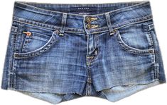 Y2k Mid-rise Denim Shorts, Y2k Style Medium Wash Cutoff Shorts, Y2k Medium Wash Cutoff Shorts, Y2k Style Cutoff Medium Wash Shorts, Y2k Short Length Denim Blue Jeans, Y2k Short Denim Blue Jeans, Y2k Style Cutoff Jean Shorts With Pockets, Y2k Cutoff Jean Shorts With Pockets, Y2k Medium Wash Short Length Jeans